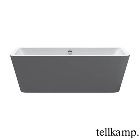 Tellkamp Pura Baignoire Rectangulaire En Lot Blanc Mat Tablier Ciment