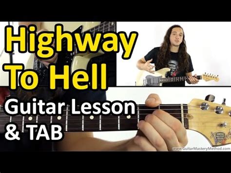 Highway To Hell Chords Guitar Lesson Tab Youtube