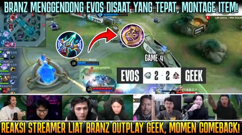 Branz Menggendong Disaat Yang Tepat Outplay Yg Bikin Comeback Reaksi