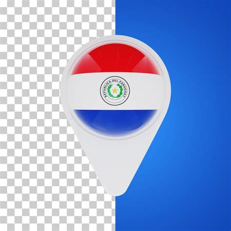 Premium PSD Paraguay Flag Pin Map Location 3d Illustration