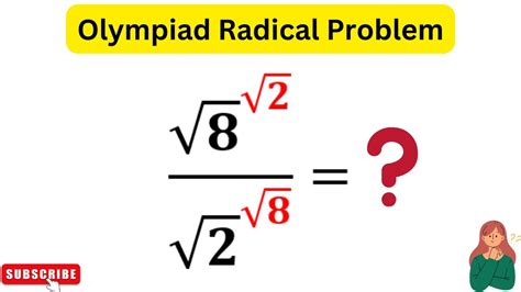 √8√2√2√8 A Nice Olympiad Radical Problem Youtube