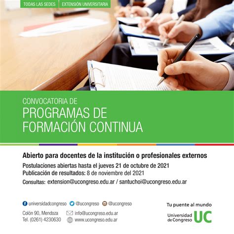 Programas De Formación Continua Universidad De Congreso Universidad