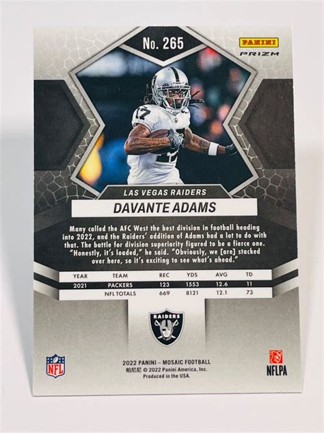 Davante Adams Panini Mosaic Silver Mosaic National Pride