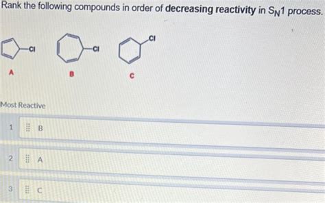 Answered Rank The Following Compounds In Order Bartleby