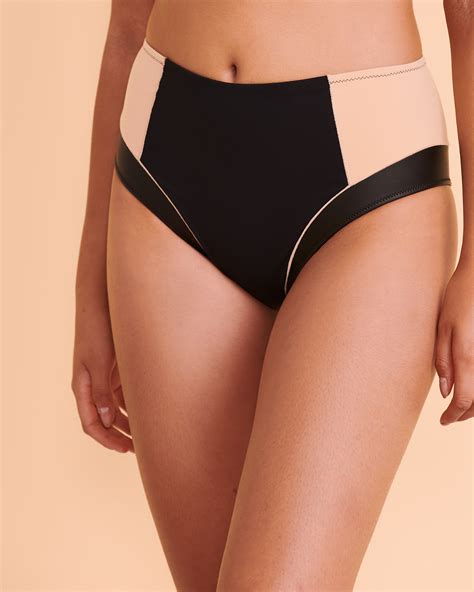 RIP CURL Bas De Bikini Taille Haute Ultimate MIRAGE Sable Noir