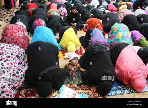 Muslim Women Offer Prayer As They Celebrate Eid Al Adha Or Festival Of