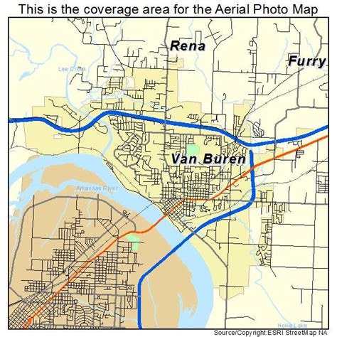 Aerial Photography Map Of Van Buren Ar Arkansas