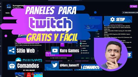 Paneles Para Twitch Gratis Y Sin Programas🤯 Tutorial En Español Youtube