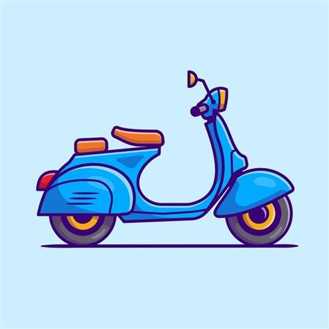 Scooter Cartoon Icon Illustration