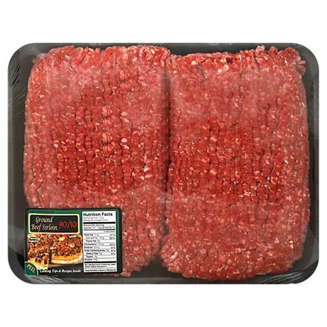 Ground Beef 90 Lean 10 Fat Sirloin Value Pack 350 Lb Randalls