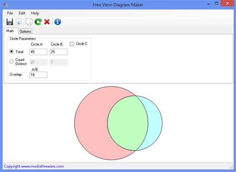 Free Venn Diagram Maker - Media Freeware Download