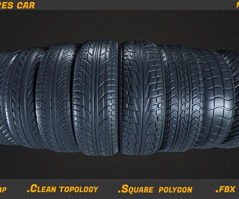 ArtStation - 10 Rubber tires car _vol1 | Game Assets