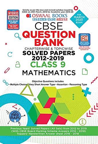 Oswaal CBSE Question Bank Class 9 Mathematics Book Chapterwise