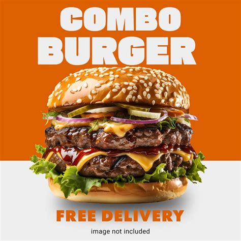 Premium Psd Psd Combo Burger Instagram Post Template