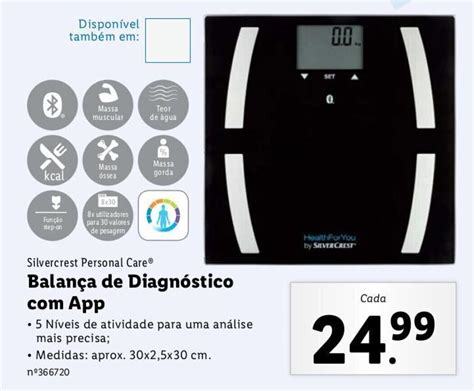 Promoção Silvercrest Personal Care Balança de Diagnóstico App em Lidl