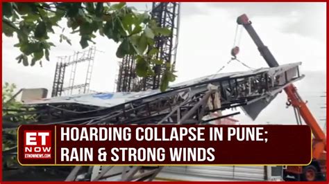 Hoarding Collapsed In Pimpri Chinchwad Of Pune Due To Rain Strong