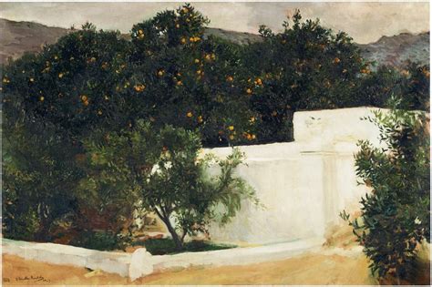 Orange Trees On The Road To Seville Joaquin Sorolla Y Bastida Oil