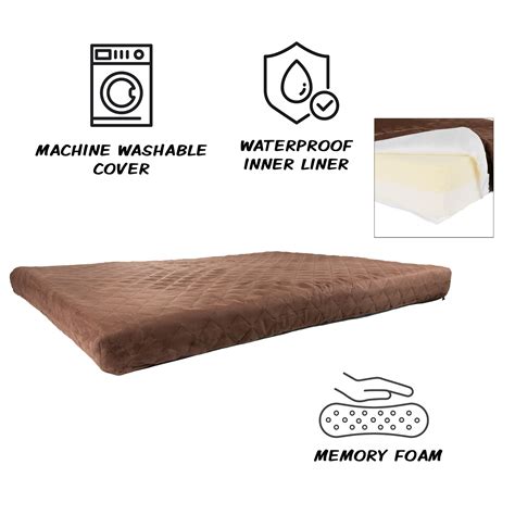 Waterproof Memory Foam Pet Bed Indooroutdoor Dog Bed With Water