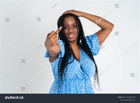Plus Size Female Model Showing Fuck Stock Photo Shutterstock
