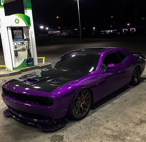 Purple Dodge Muscle Car