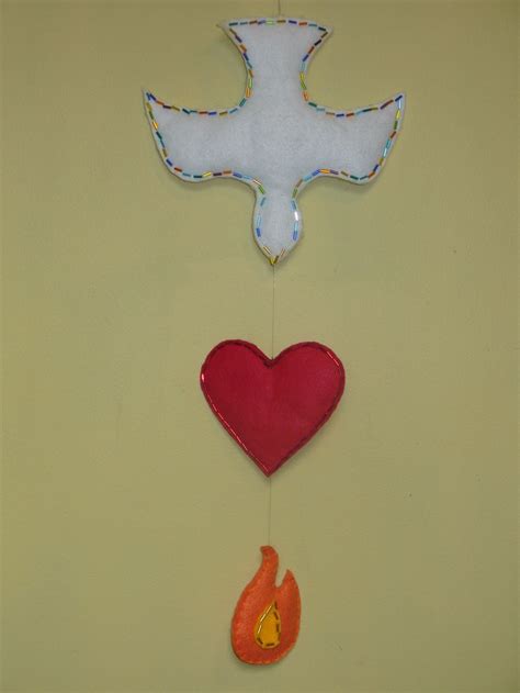 Holy Spirit Craft Made With Felt And Trimmed With Beads Holy Spirit