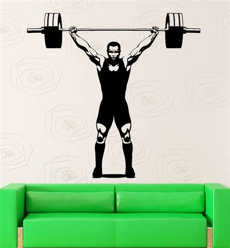 Wall Sticker Vinyl Decal Fitness Gym Muscled Sports Bodybuilding In