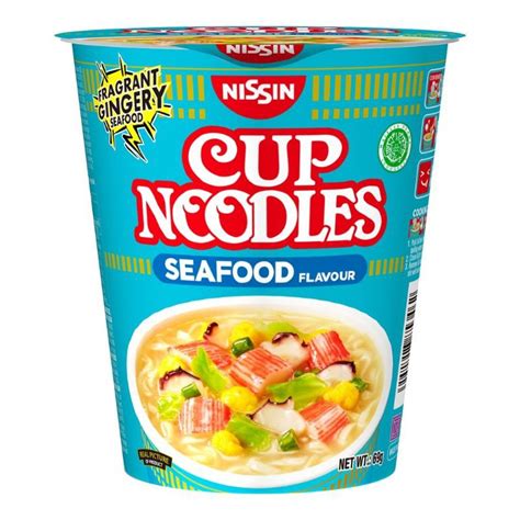 Nissin Instant Cup Noodles Seafood 69g Exp Date 21 5 2021 Shopee