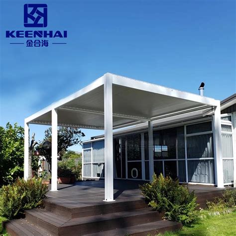 Customized Easily Assembled Opening Roof Motorised Pergola Louver With