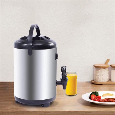 Miumaeov L Insulated Thermal Hot Cold Beverage Coffee Tea Dispenser With Spigot Office