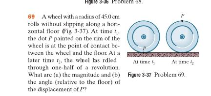 Solved A Wheel With A Radius Of 45 0 Cm Rolls Without Chegg