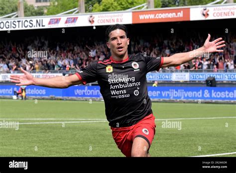 ROTTERDAM Couhaib Driouech Of Sbv Excelsior Celebrates The 2 0 During