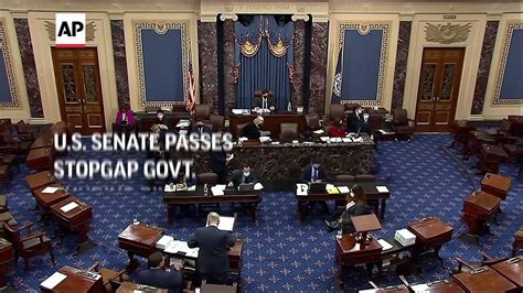 Us Senate Passes Stopgap Govt Funding Bill Youtube