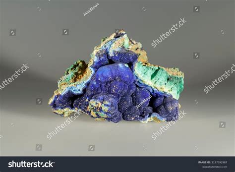 sample natural mineral azurite copper azure stock photo