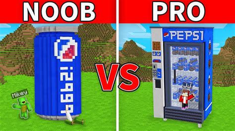 JJ Vs Mikey PEPSI COLA Build Battle Maizen Parody Video In Minecraft