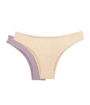 Kit Calcinhas Nude Rosa Retrô Love Secret Algodão