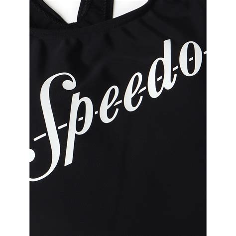 Buy Speedo Women Heritage Logo Racer Back One Piece Swimwear Black