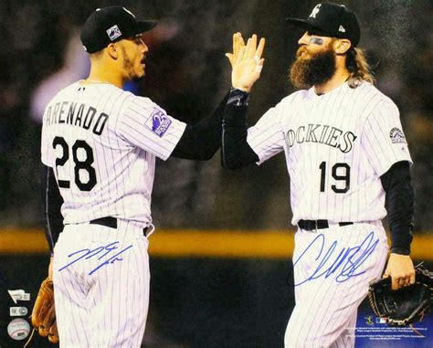 Nolan Arenado Charlie Blackmon Signed Colorado Rockies 16x20 Photo