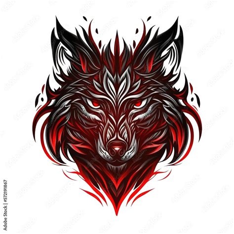 a wolf head flat logo illustration on transparent background Stock Illustration | Adobe Stock