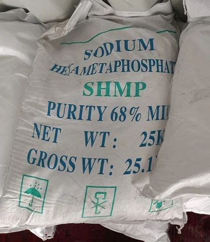 Technical Grade Sodium Hexa Meta Phosphate Powder Packaging Type Bag