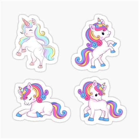 Unicorn Printable Stickers Sticker For Sale By PAHINGA Redbubble