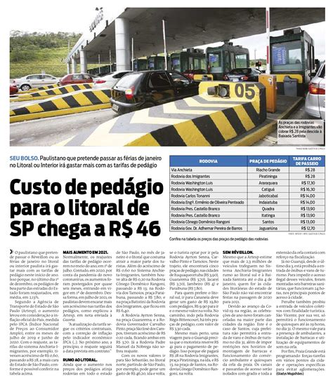 Sopesp Custo De Pedágio Para O Litoral De Sp Chega A R 46