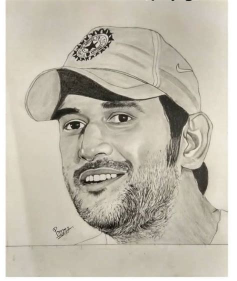 Ms Dhoni Pencil Drawing Pencil Drawings Drawings Male Vrog – NBKomputer