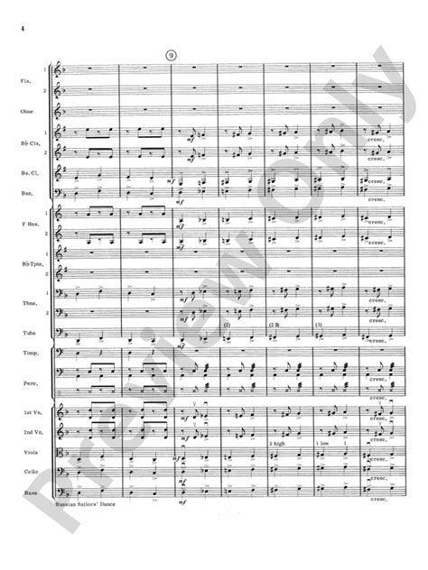 Russian Sailors Dance Full Orchestra Conductor Score Parts