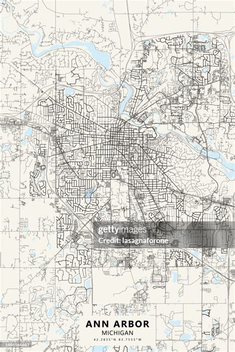 Ann Arbor Michigan Usa Vector Map High Res Vector Graphic Getty Images