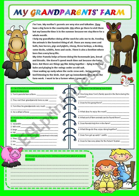 My grandparents farm ESL worksheet by Marília Gomes