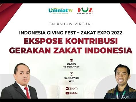 LIVE Talkshow Virtual Ekspose Kontribusi Gerakan Zakat Indonesia