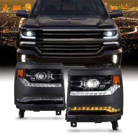 AKKON Fit 2016 2018 Chevy Silverado 1500 OE Style Full LED W