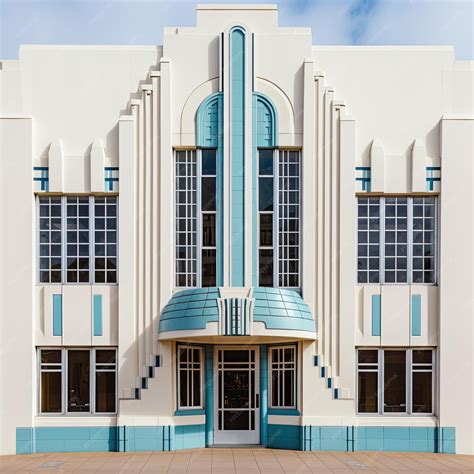 Premium Photo | Art deco building facade