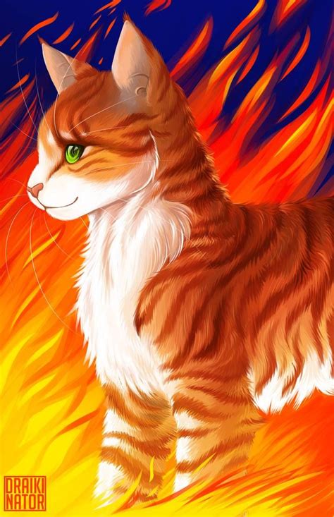 Realistic Firestar By Draikinator On Deviantart Warrior Cats Cat Art