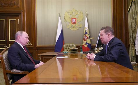 Meeting With Gazprom Ceo Alexei Miller President Of Russia